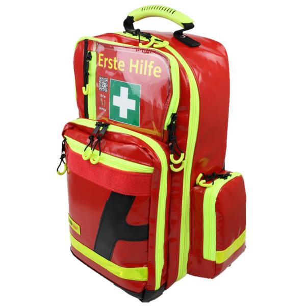 Erste Hilfe Notfallrucksack Schulsanitäter mit man. Blutdruckmessgerät aus Plane A