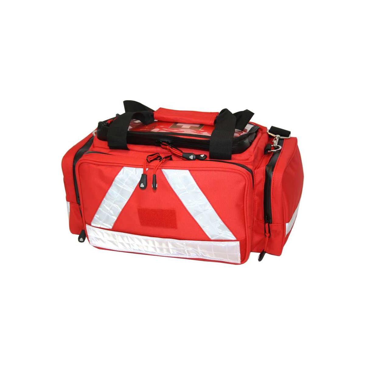 Kleine Notfalltasche Profi-Mobil aus Nylonmaterial, rot mit  Waterstop-Reißverschlüsse