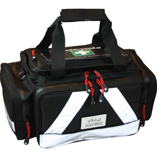 Erste Hilfe Tasche - Notfalltasche aus Nylon  schwarz mit Waterstop Reißverschluss LEER
