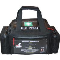 Erste Hilfe Tasche - Notfalltasche aus Nylon  schwarz mit Waterstop Rei&szlig;verschluss LEER