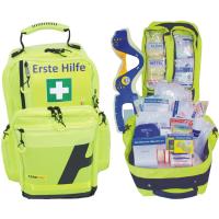 Erste Hilfe Notfallrucksack Sport, Sportvereine, Freizeit, Event &amp; Freizeit - gelbes Planenmaterial mit gelben Reflexstreifen