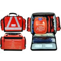 Notfall-Wandtasche mit Ausstattung f&uuml;r AED Ger&auml;te