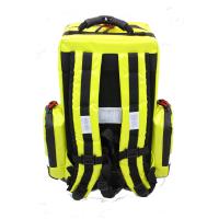 PROFI Erste Hilfe Notfallrucksack Betriebssanit&auml;ter aus gelber Plane mit aut. Blutdruckmessger&auml;t