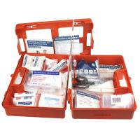 Erste Hilfe Koffer SAN orange mit Wandhalterung &amp; Verbandmittel-Sortiment DIN 13157