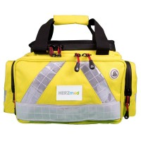 Erste Hilfe Tasche - Notfalltasche gelb aus Nylon mit Waterstop Rei&szlig;verschluss LEER