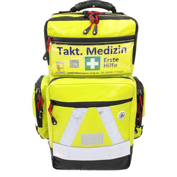 Taktische Medizin - Erste Hilfe Notfallrucksack mit Tourniquet aus Planenmaterial blau - Waterstop Reißverschlüsse