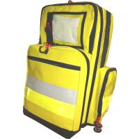 Erste Hilfe Notfallrucksack Schulsanit&auml;ter mit man. Blutdruckmessger&auml;t &amp; Stethoskop Gelbe Plane