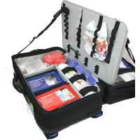 Gro&szlig;er Erste Hilfe Notfallrucksack THW Premium gem. DIN 14142 Planenmaterial mit Sauerstoff in Blau