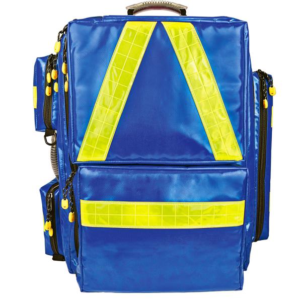 Großer Erste Hilfe Notfallrucksack THW  - Extensive - gem. DIN 14142 Planenmaterial  in Blau