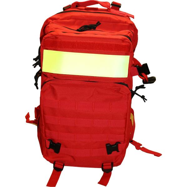 Team Impuls Notfallrucksack 45 Liter -M- LEER - rot aus Nylon mit Modultaschen