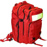 Team Impuls Notfallrucksack 45 Liter -M- LEER - rot aus Nylon mit Modultaschen