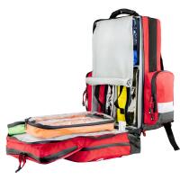 Taktische Medizin - Erste Hilfe Notfallrucksack mit Tourniquet aus rotem Planenmaterial - Waterstop Rei&szlig;verschl&uuml;sse