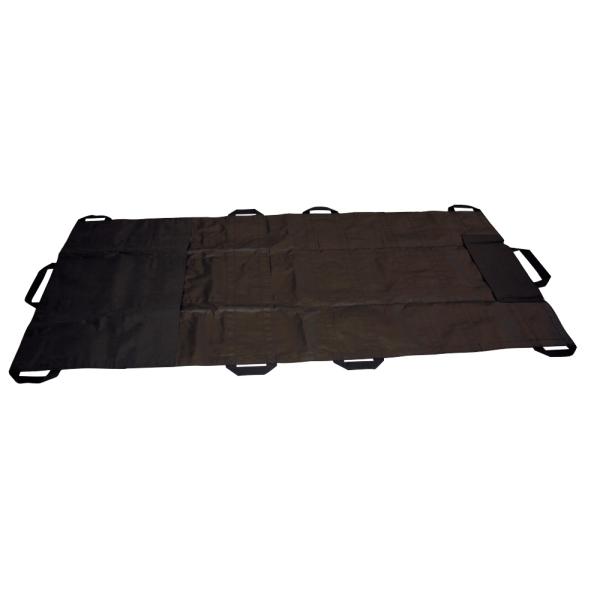 Rettungstragetuch bis 200 kg 200 x 80 cn aus Nylon - Einweg in schwarz