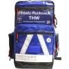 Notfallrucksack / Einsatzrucksack THW  -M- LEER - blau aus Plane mit wei&szlig;en Reflexstreifen und Waterstop Rei&szlig;verschl&uuml;ssen