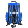 Notfallrucksack / Einsatzrucksack THW  -M- LEER - blau aus Plane mit wei&szlig;en Reflexstreifen und Waterstop Rei&szlig;verschl&uuml;ssen