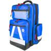 Notfallrucksack / Einsatzrucksack THW  -M- LEER - blau aus Plane mit wei&szlig;en Reflexstreifen und Waterstop Rei&szlig;verschl&uuml;ssen