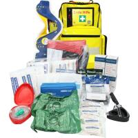 Taktische Medizin - Erste Hilfe Notfallrucksack mit Tourniquet aus gelben Planenmaterial