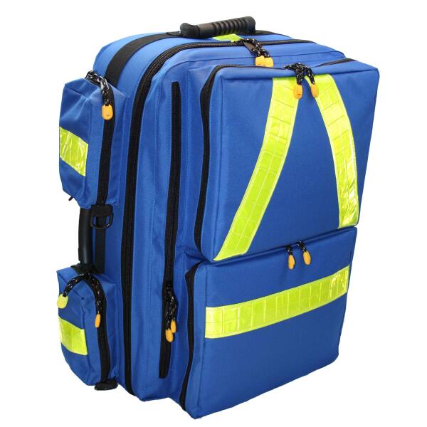 Notfallrucksack Extensive Arztpraxis Nylon blau mit 1,8 L Sauerstoff & Pulsoximeter