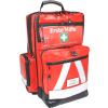 Erste Hilfe Notfallrucksack Betriebssanit&auml;ter mit autom. Blutdruckmessger&auml;t &amp; Stethoskop aus roter Plane mit Waterstop HOCHSCHULE DER S&Auml;CHSISCHEN POLIZEI