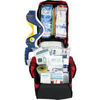 Erste Hilfe Notfallrucksack FEUERWEHR T&uuml;ttleben mit DIN 14142 Planenmaterial in Rot