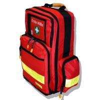 Erste Hilfe Notfallrucksack Sport  Freizeit &amp; Event - Nylonmaterial Rot - Gelbe Reflexstreifen